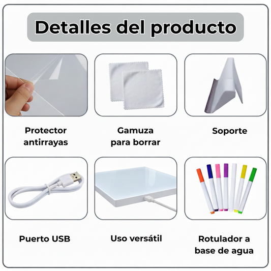 Pizarra led para dibujar- Luz &Trazo